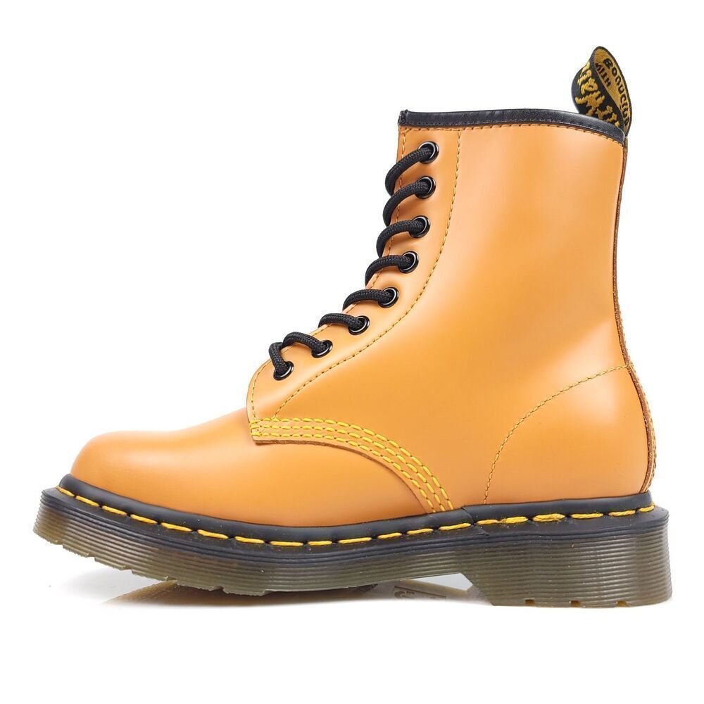 RARE Dr. Martens 1460 Fall Pumpkin Orange Combat Lace Up Boots Halloween Grunge - Picture 3 of 10